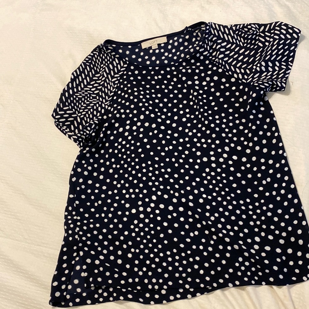 Loft polka dot blouse
